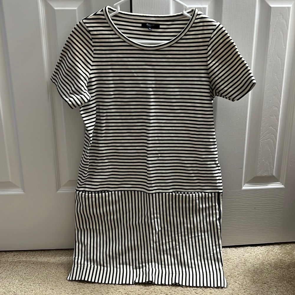 Madewell striped mini dress medium